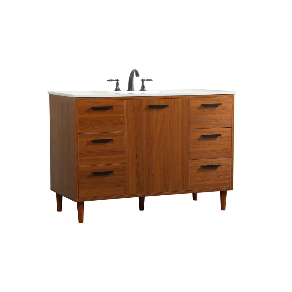 48 inch bathroom vanity in Teak. Picture 7