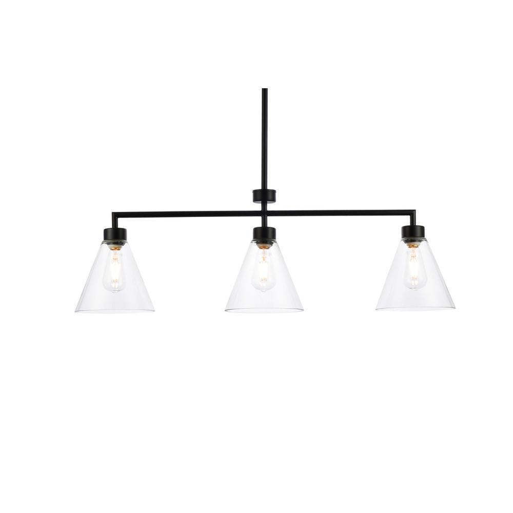 Mera 3 lights black pendant. Picture 2