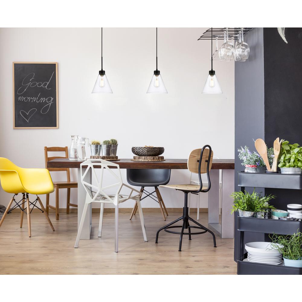 Mera 1 light black pendant. Picture 9