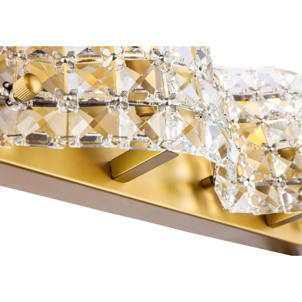 Ollie 3 light Brass and Clear Crystals wall sconce. Picture 8