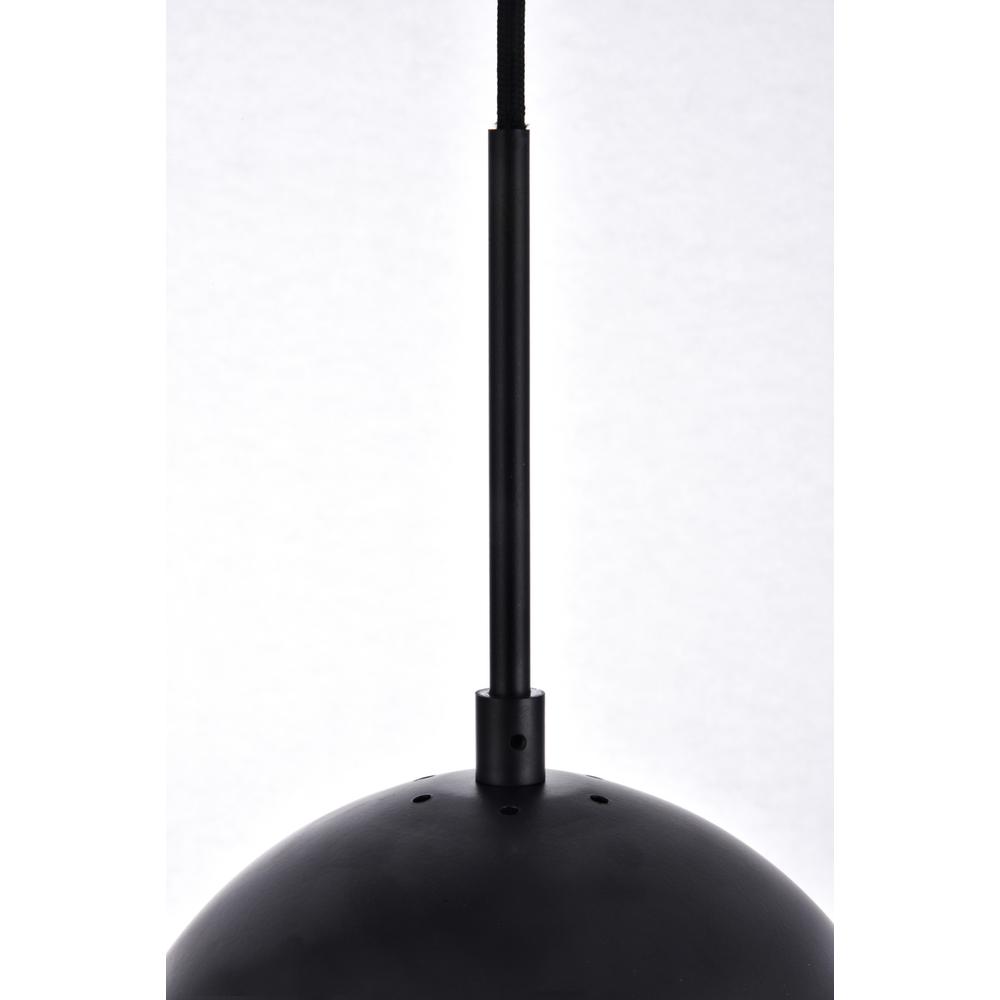 Eclipse 3 Lights Black Pendant With Clear Glass. Picture 4