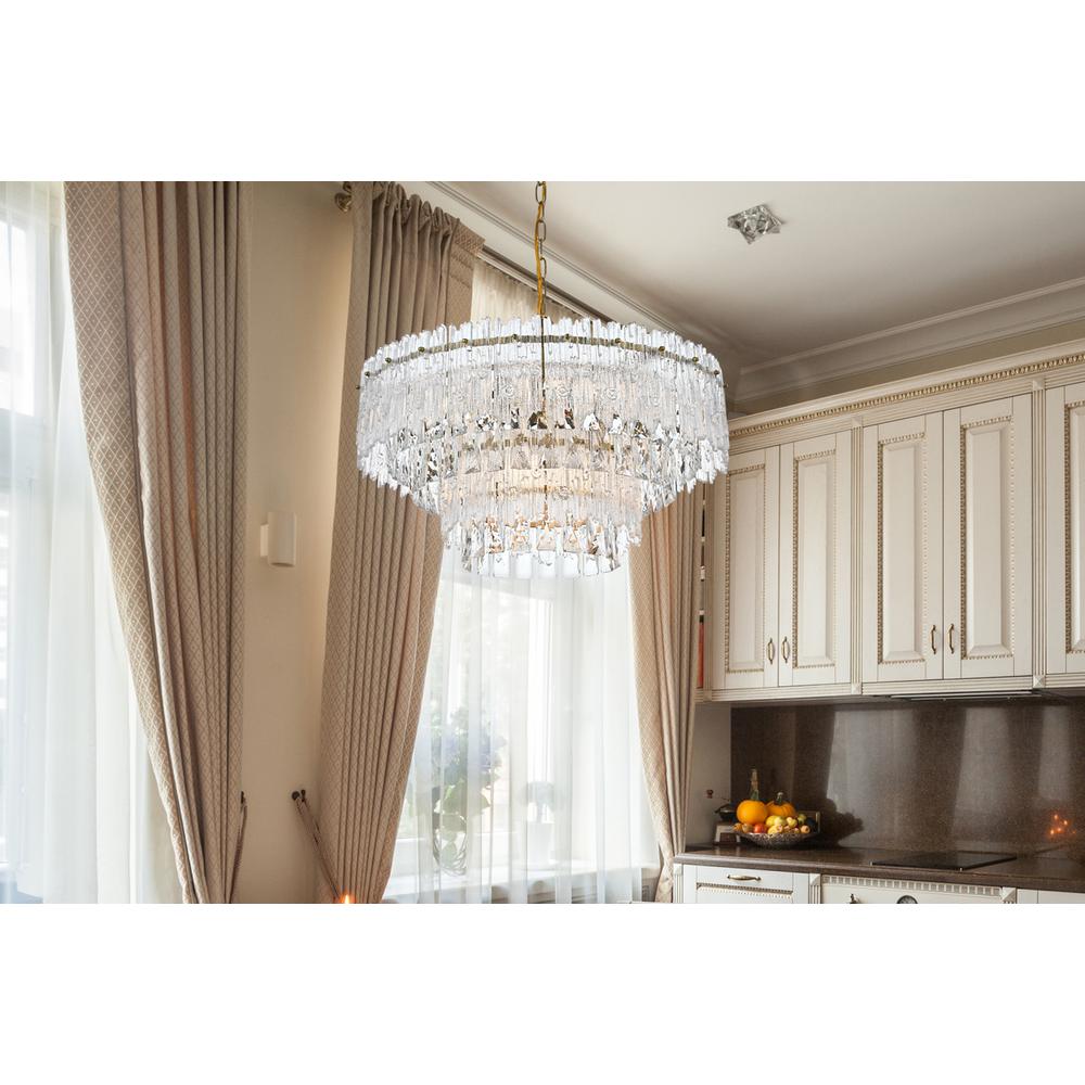 Emilia 21 inch Pendant Light in Satin Gold. Picture 10