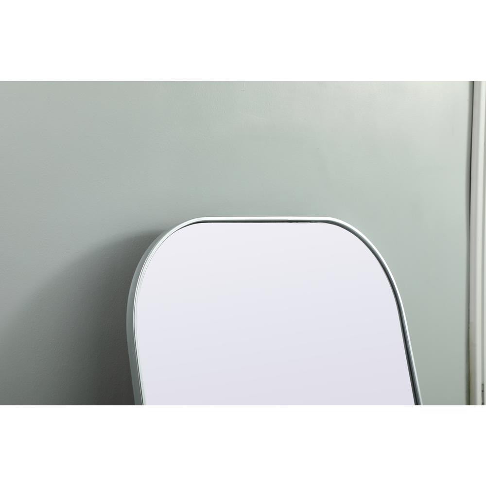 Metal Frame Arch Full Length Mirror 35x66 Inch in Silver. Picture 5