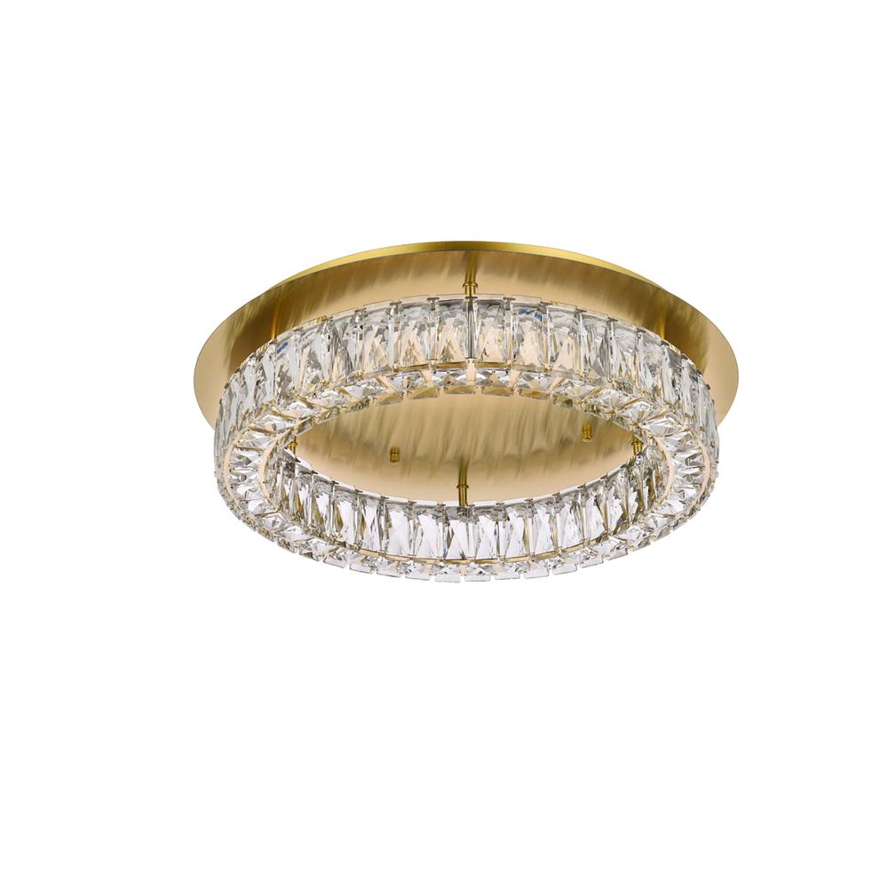 Monroe 22 inch LED Single flush mount in gold. Picture 6
