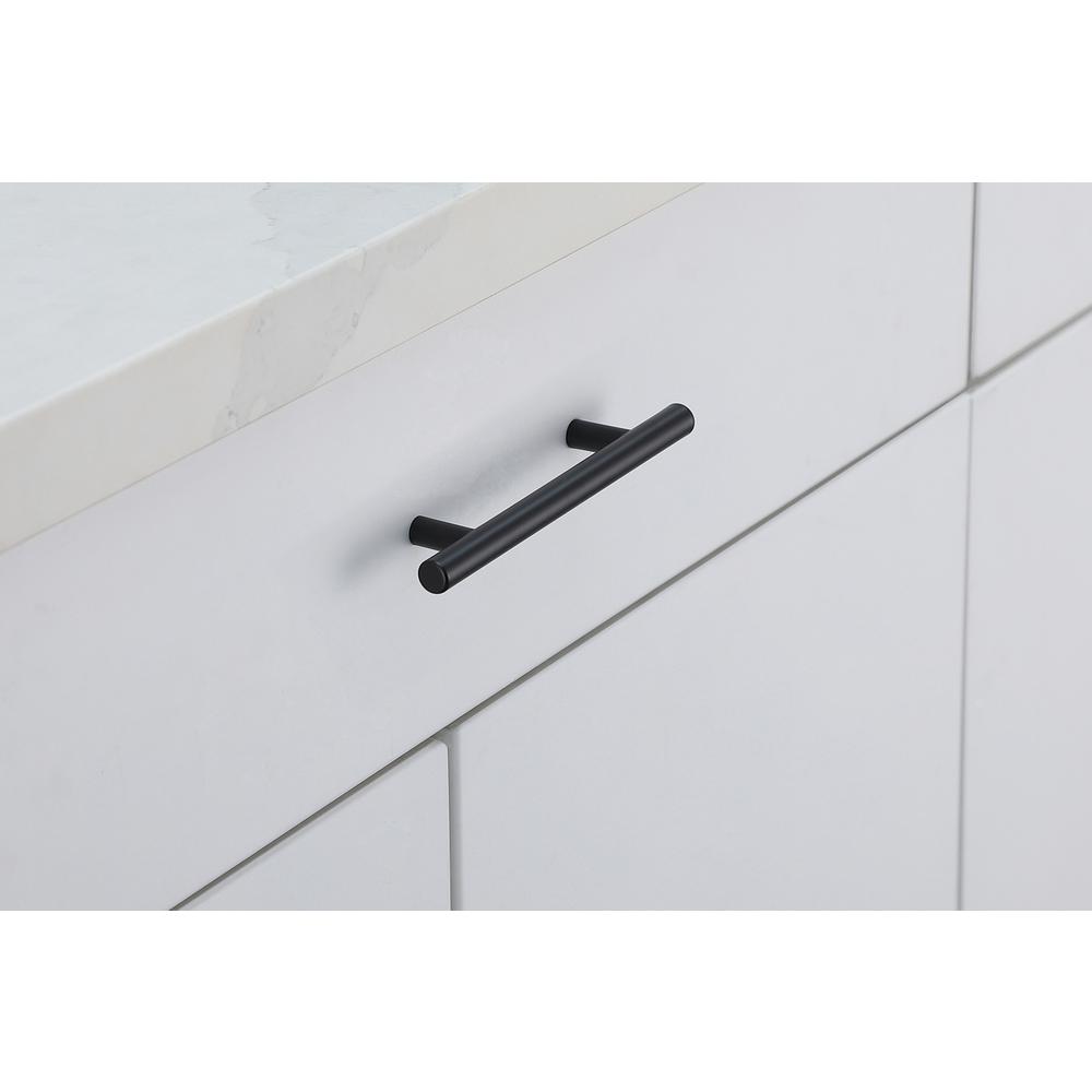 Quinn 4" Center to Center Matte Black Bar Pull Multipack (set of 10). Picture 2