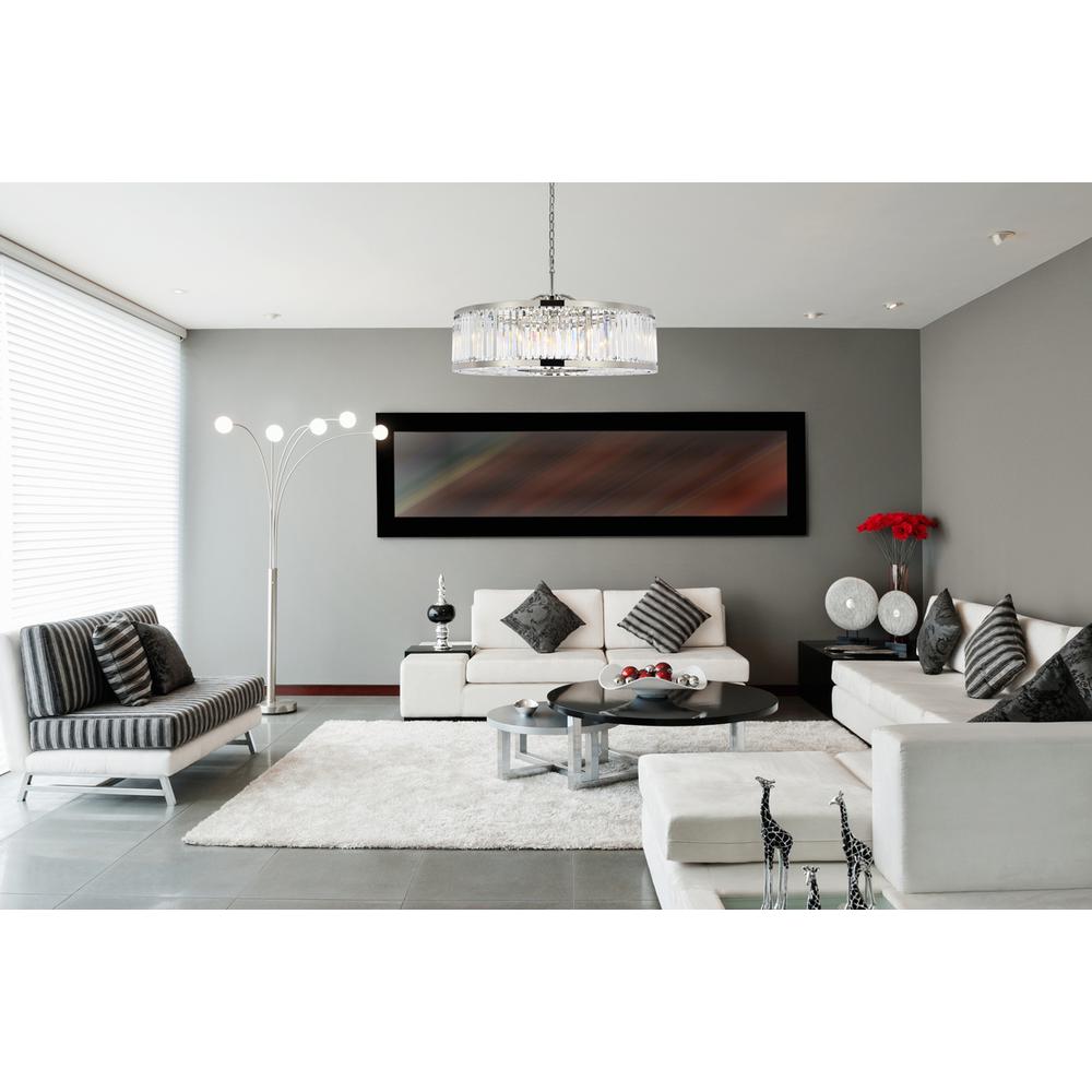 Chelsea 10 light polished nickel Chandelier Clear Royal Cut Crystal. Picture 7