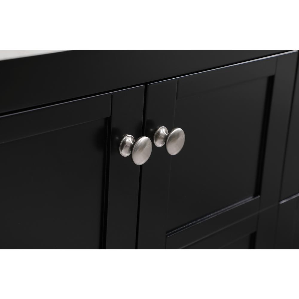 36 inch Single Bathroom Vanity in Black with Backsplash. Picture 13