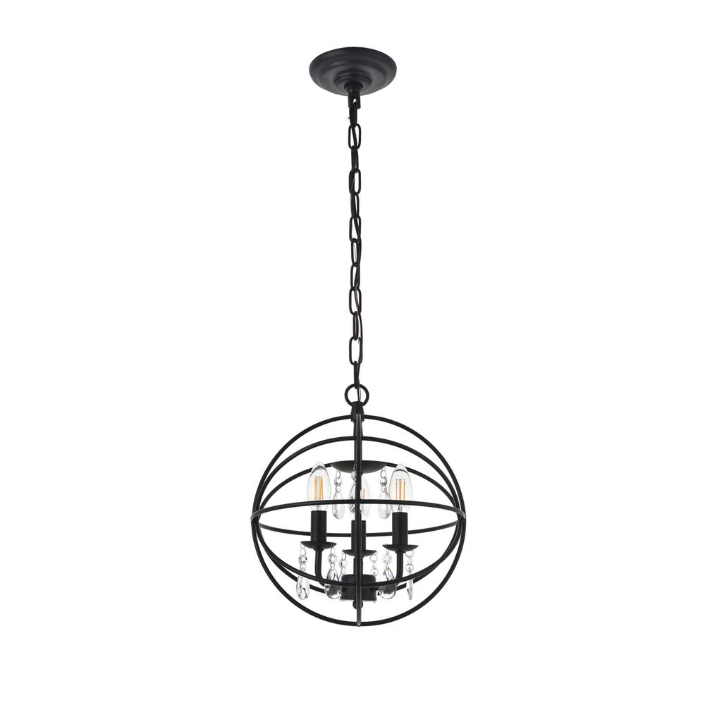 Wallace 3 light Matte Black Pendant. Picture 7
