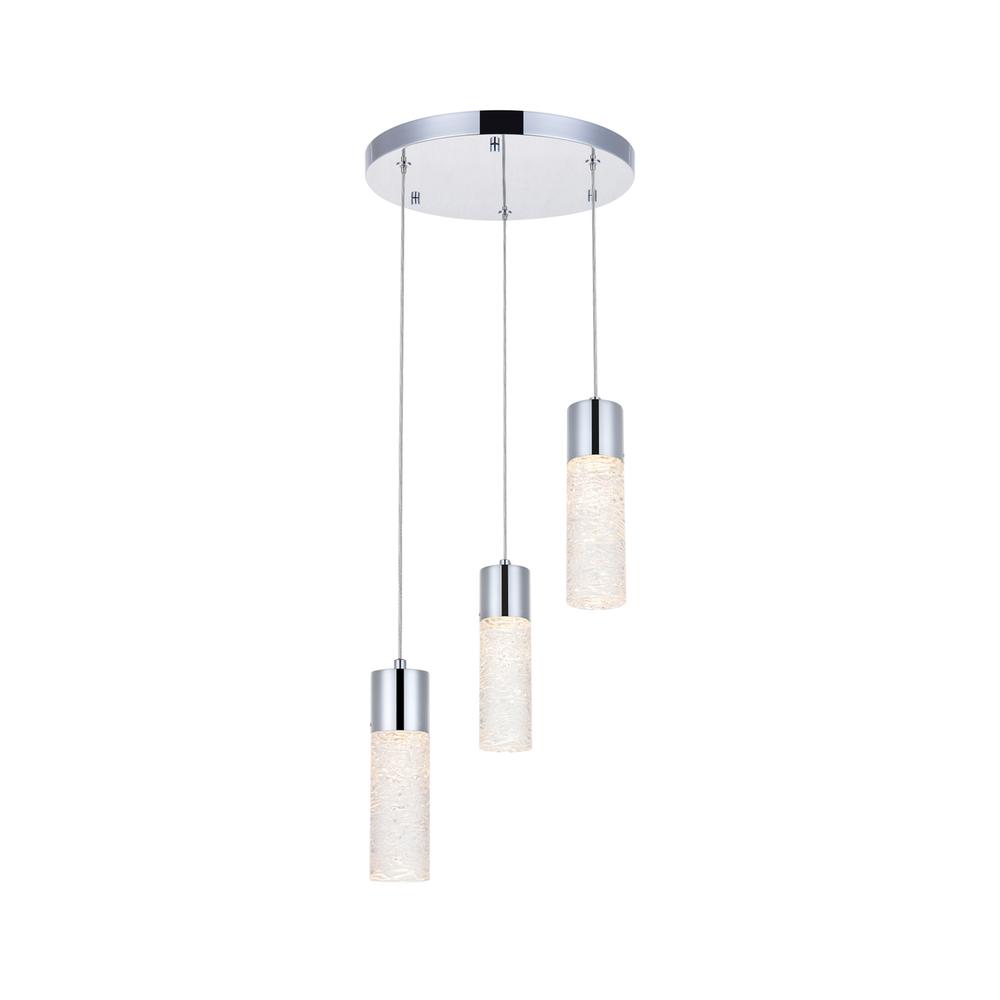 Constellation 3 light Chrome LED Pendant. Picture 1