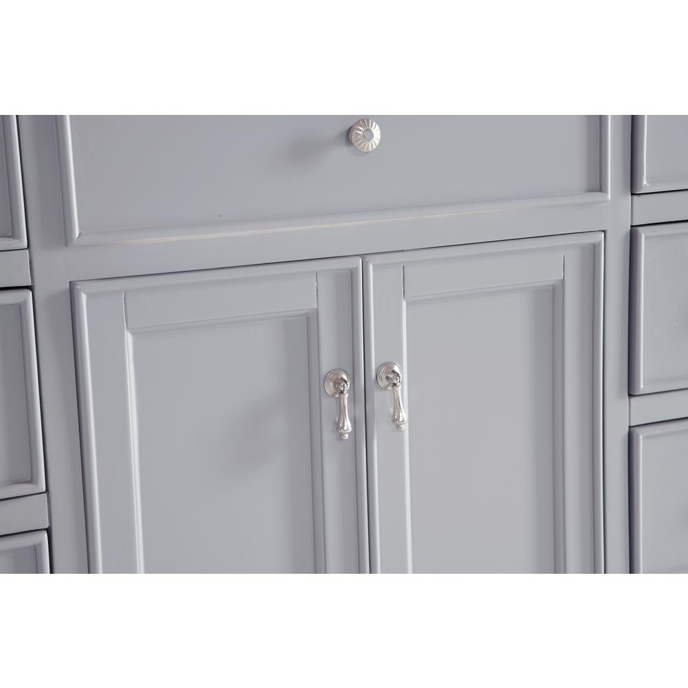 48 inch Single Bathroom vanity in Light Grey with ivory white engineered marble. Picture 4