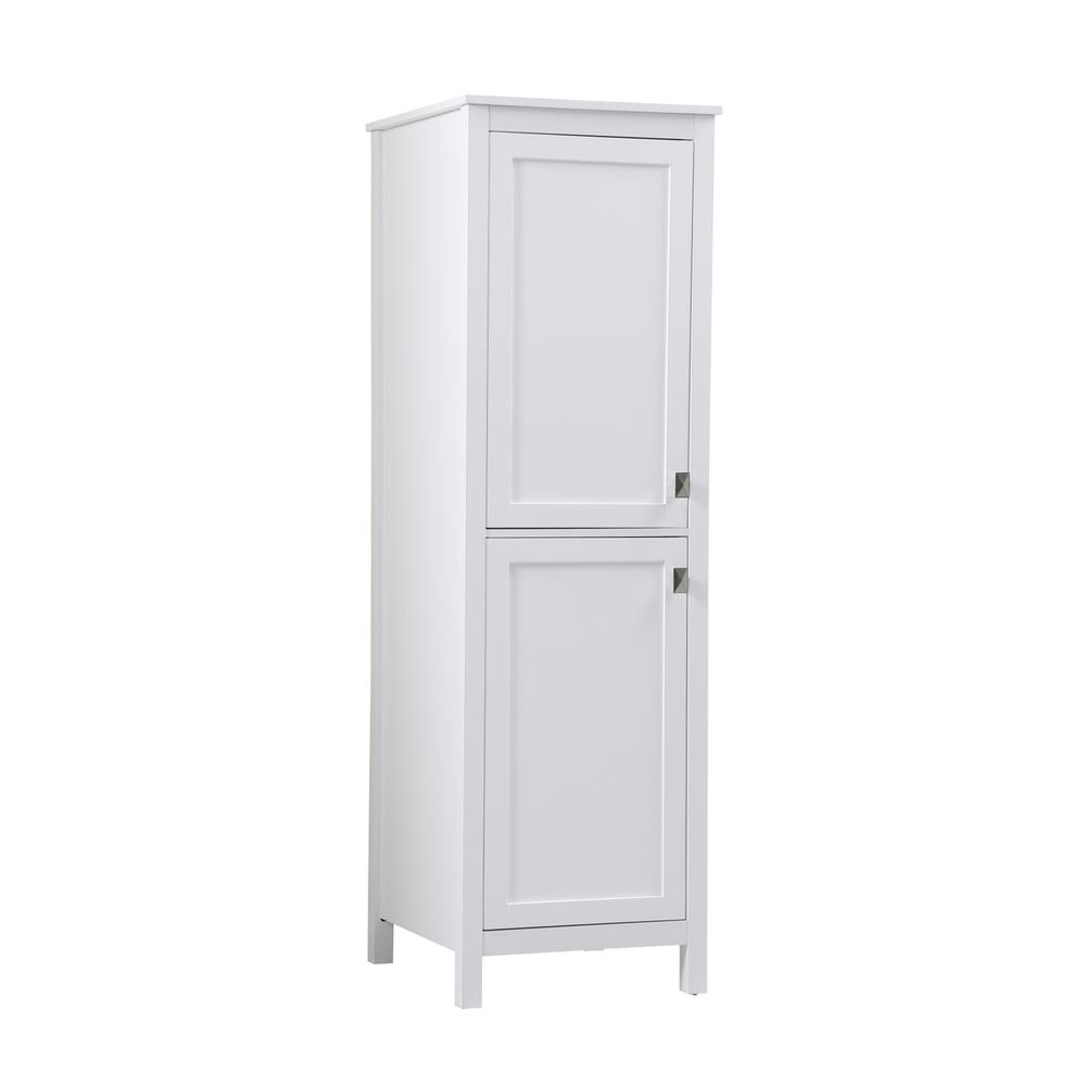 20 Inch Wide Bathroom Linen Storage Freestanding Cabinet In White. Picture 13