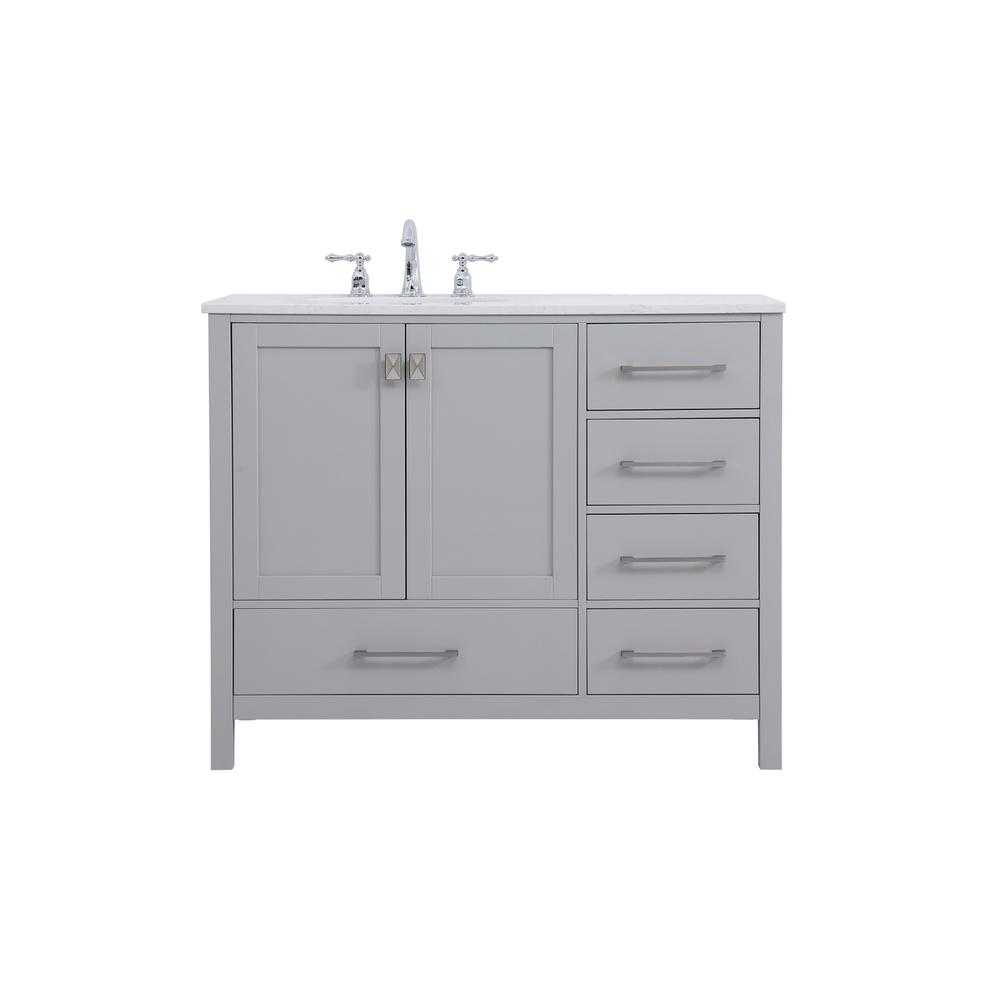 42 inch Single Bathroom Vanity in Gray. Picture 1