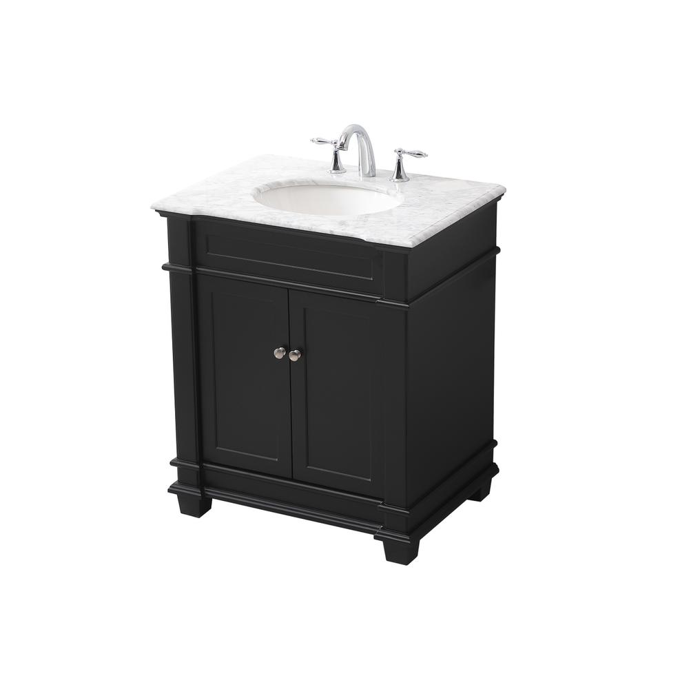 30 inch Single bathroom vanity set in black. Picture 8