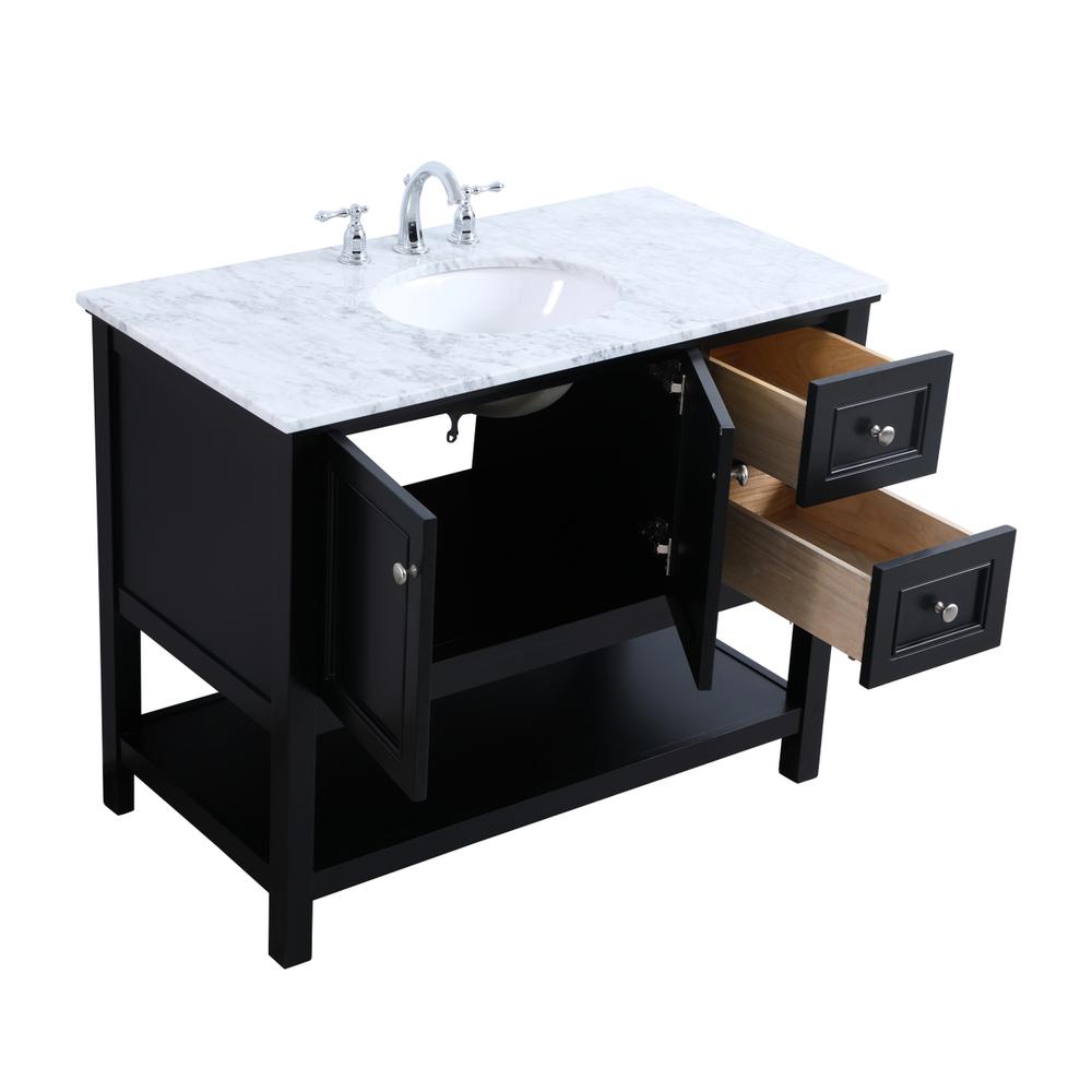 42 in. Single bathroom vanity set in Black. Picture 12