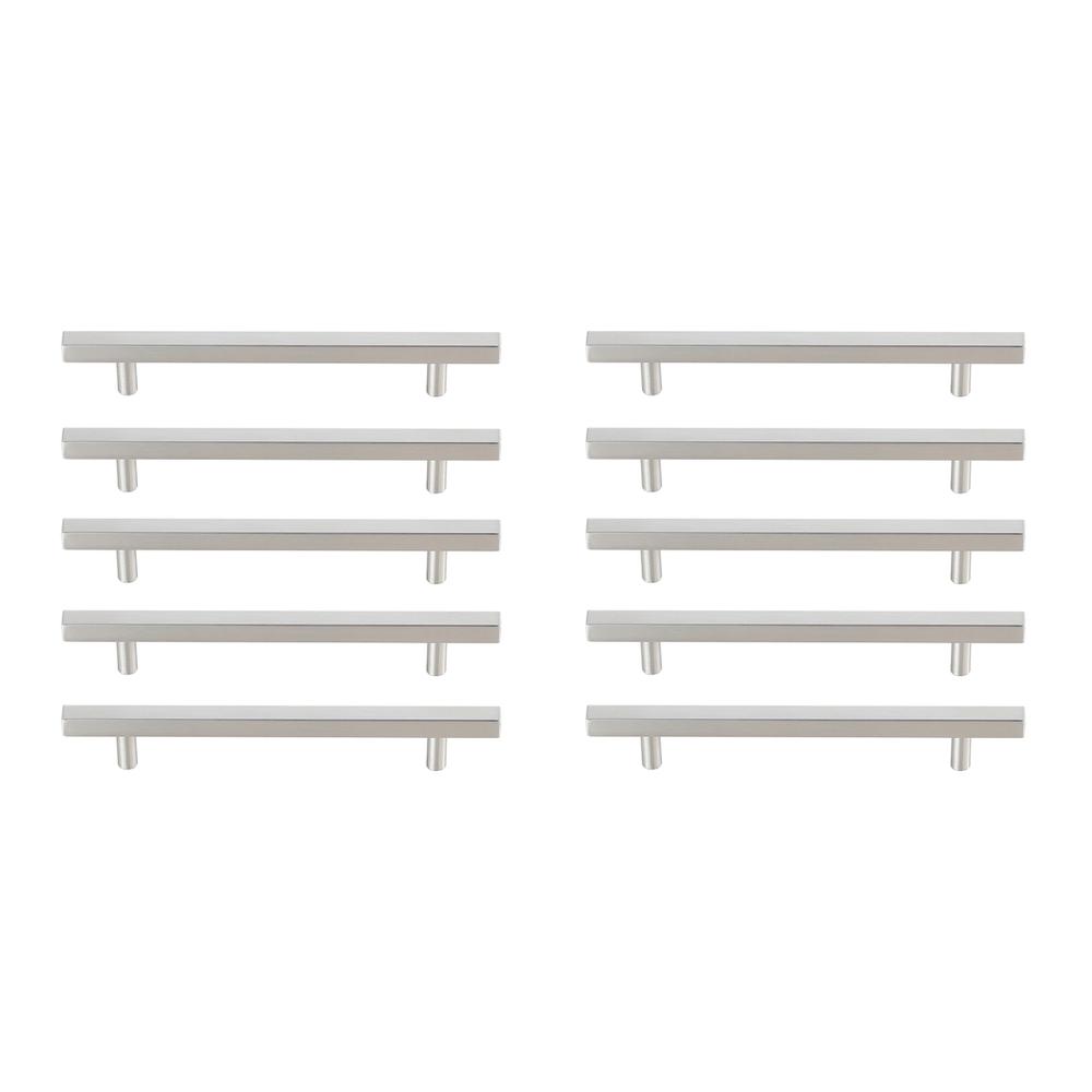 Dior 6-5/16" Center to Center Brushed Nickel Bar Pull Multipack (set of 10). Picture 1