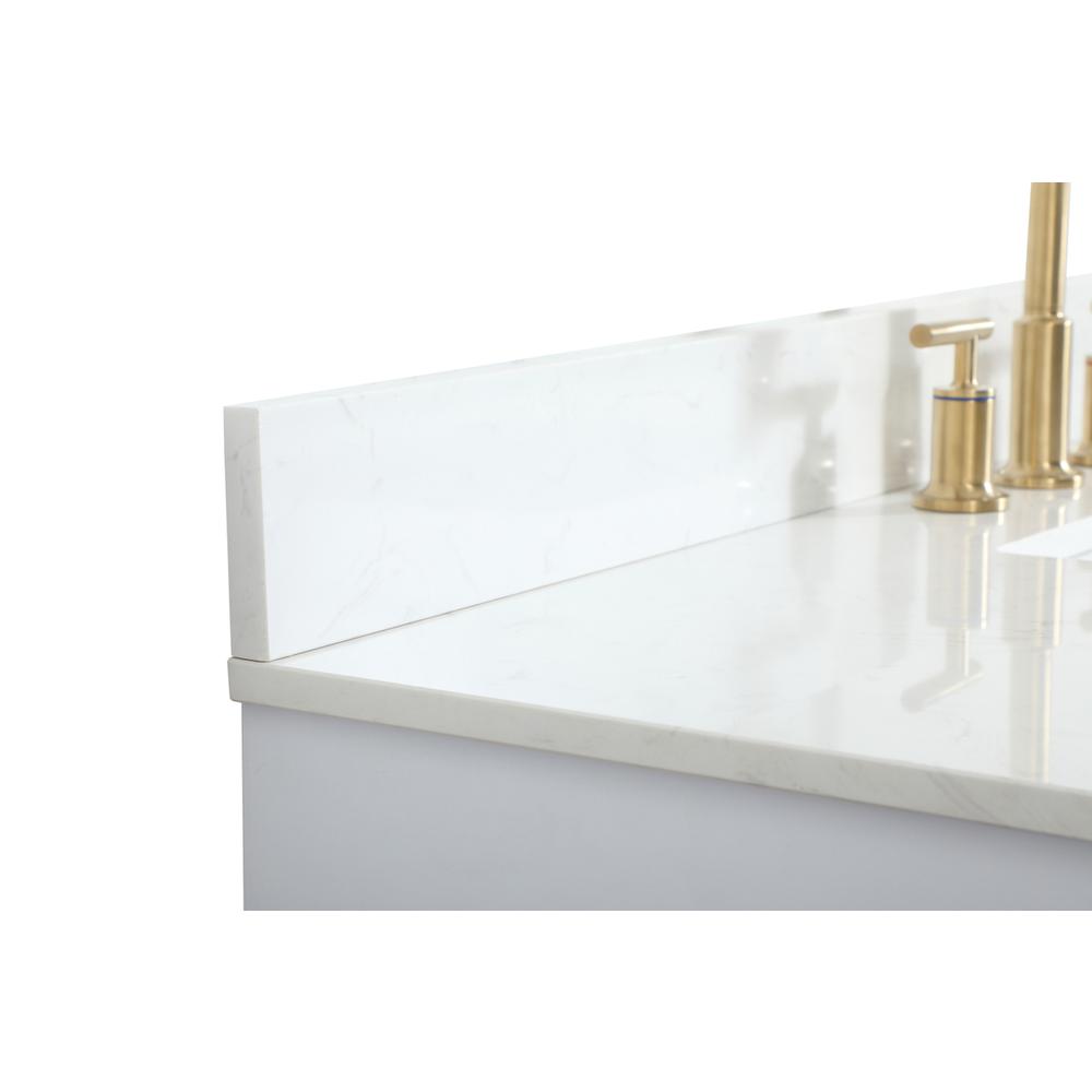 48 inch Single bathroom vanity in white with backsplash. Picture 11