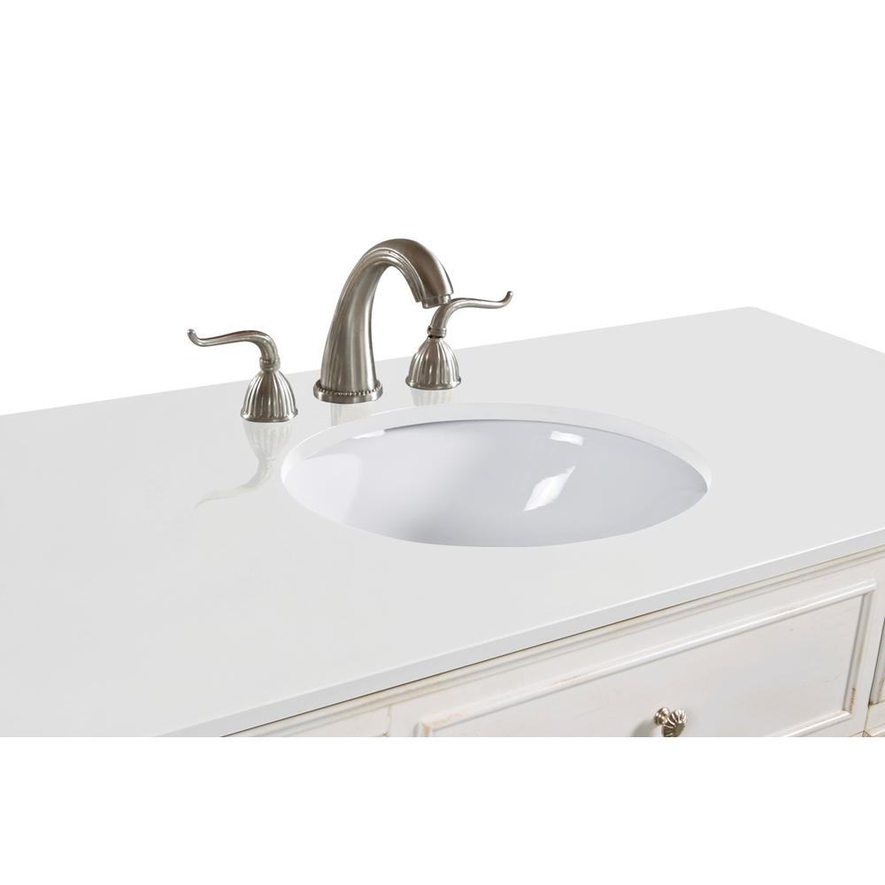48 inch Single Bathroom vanity in Antique White. Picture 3