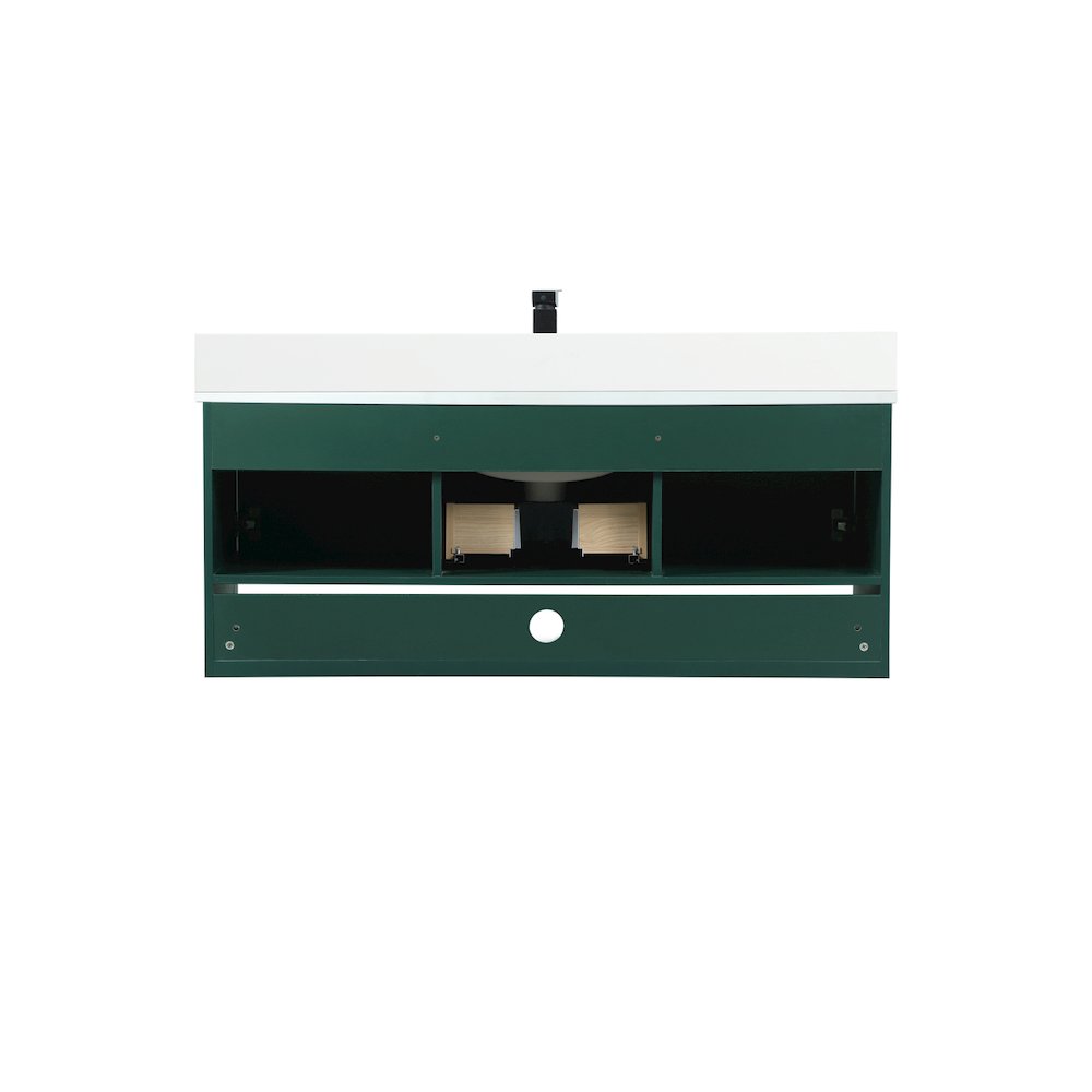 48 Inch Single Bathroom Vanity In Green With Backsplash. Picture 16