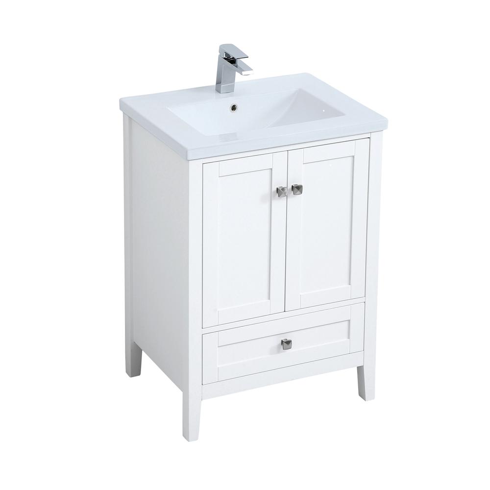 24 In. Single Bathroom Vanity Set In White. Picture 8