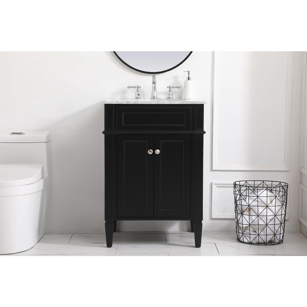 24 inch Single bathroom vanity in Black. Picture 14