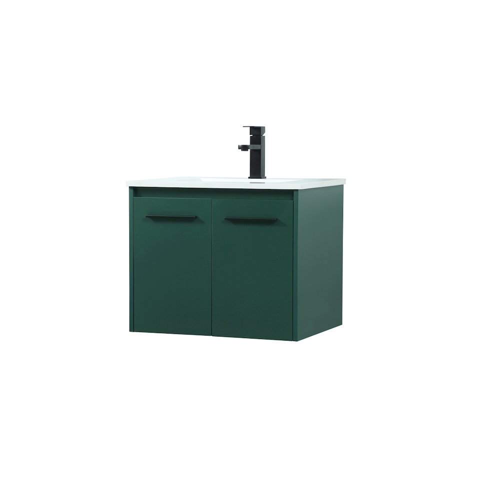24 Inch Single Bathroom Vanity In Green. Picture 8