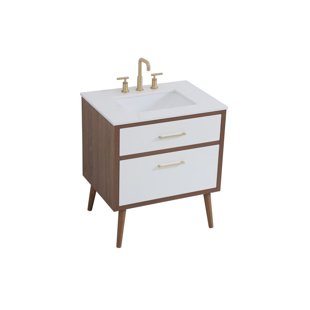 30 inch bathroom vanity in White. Picture 7