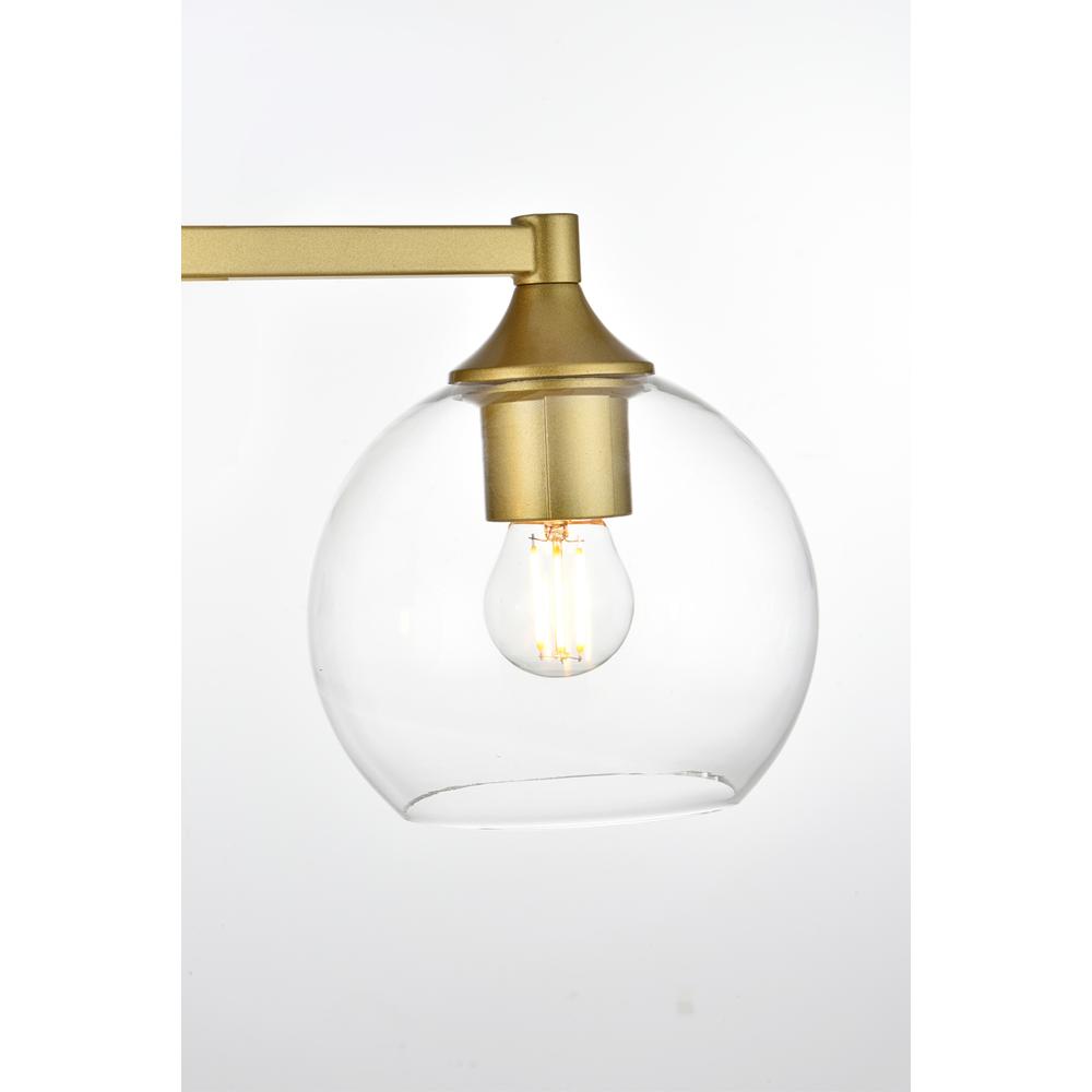 Foster 4 light Brass and Clear Bath Sconce. Picture 6