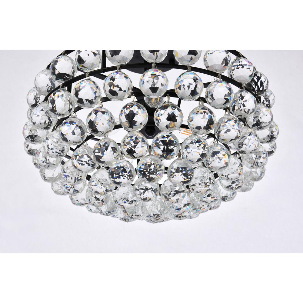 Savannah 16 inch flush mount in black. Picture 3
