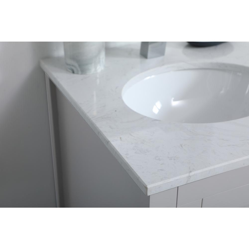 18 inch Single Bathroom Vanity in Grey. Picture 4