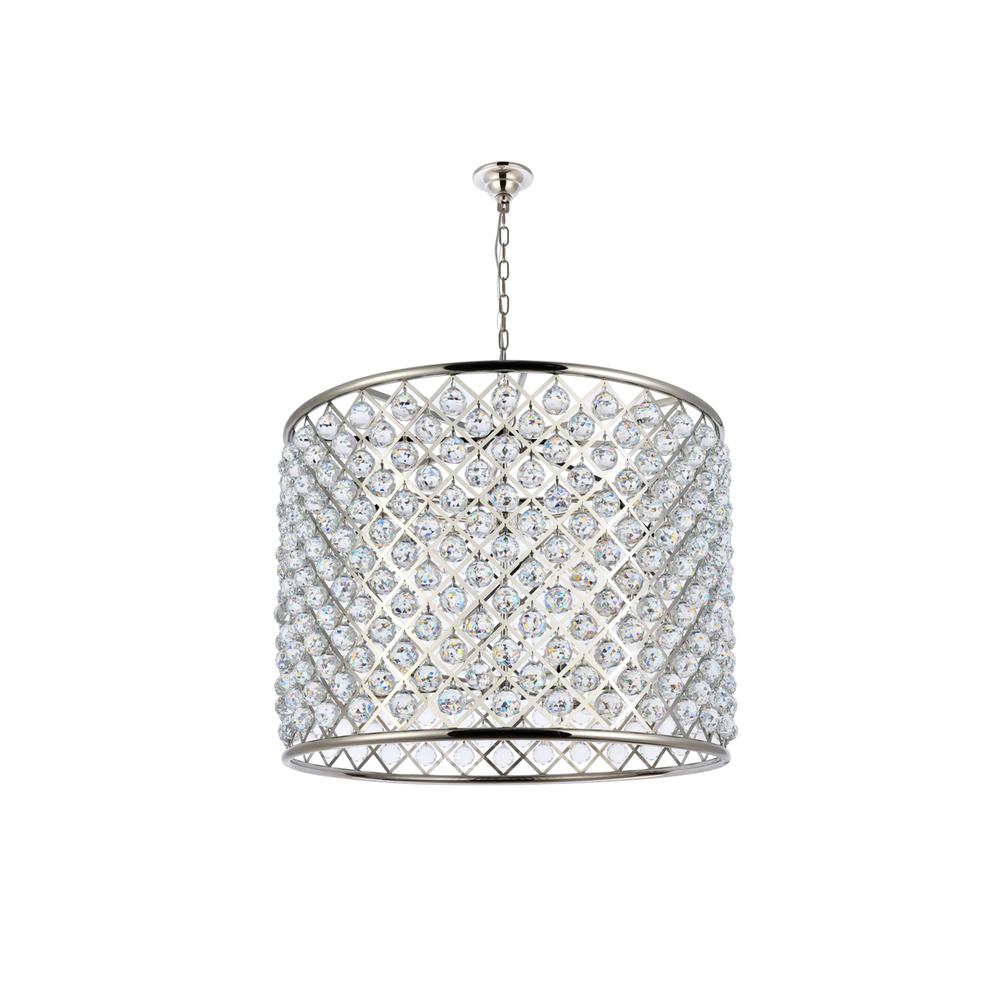 Madison 12 light polished nickel Chandelier Clear Royal Cut Crystal. Picture 6