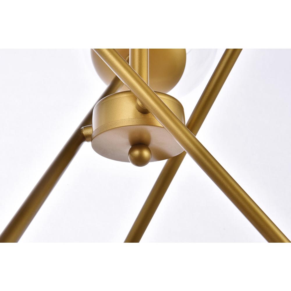 Axl 24 inch pendant in brass with clear shade. Picture 3