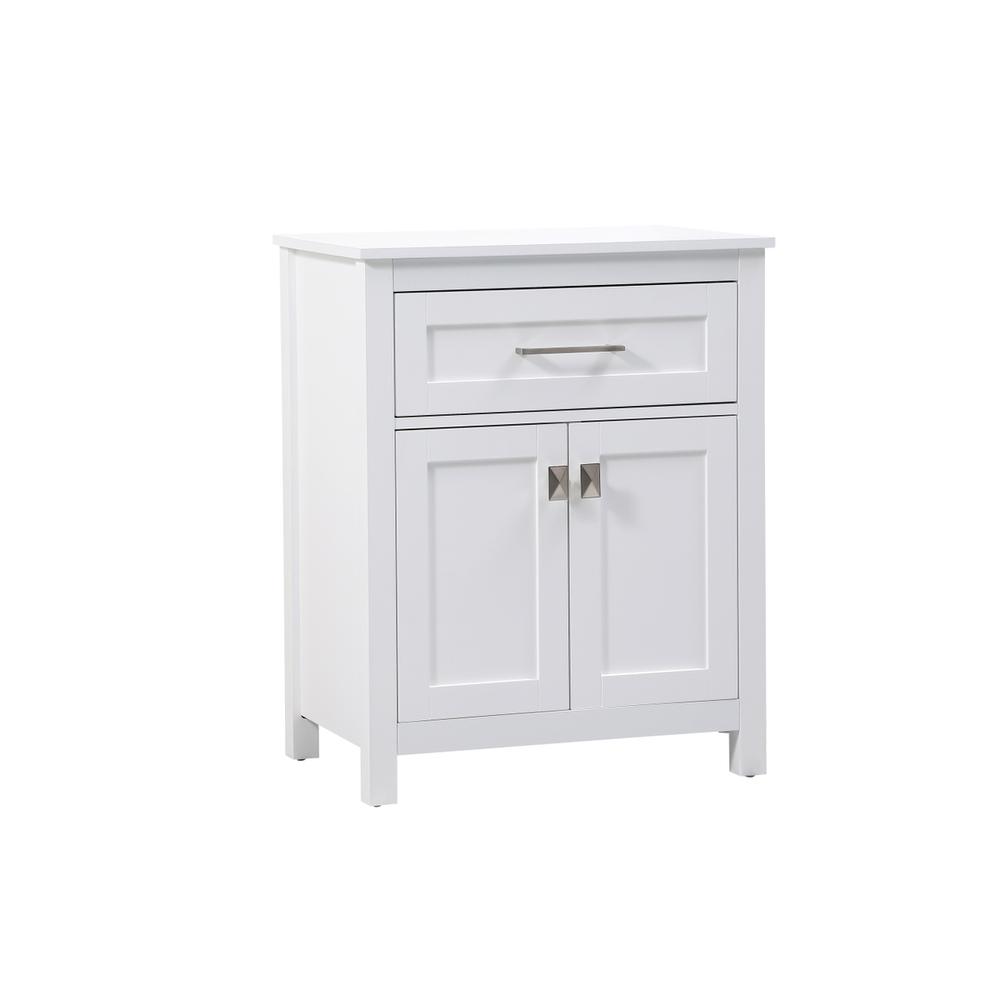 24 Inch Wide Bathroom Storage Freestanding Cabinet In White. Picture 13