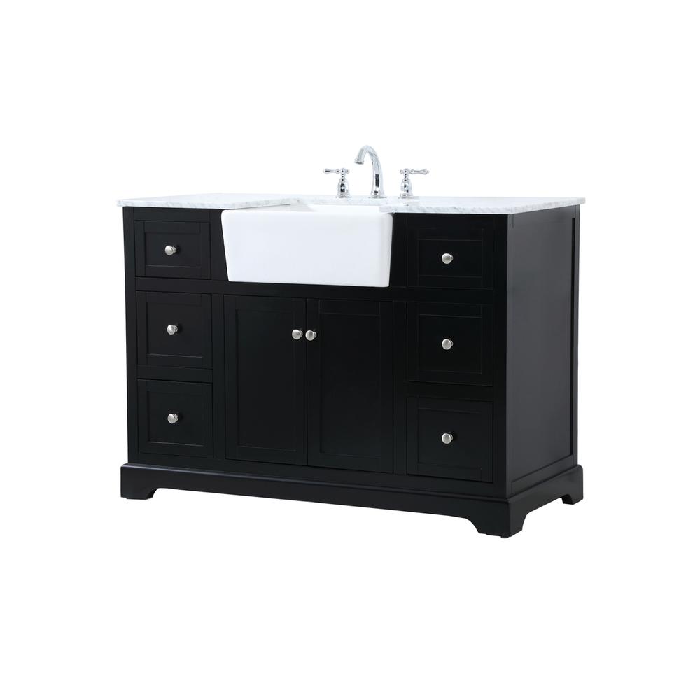 48 inch Single bathroom vanity in black. Picture 7