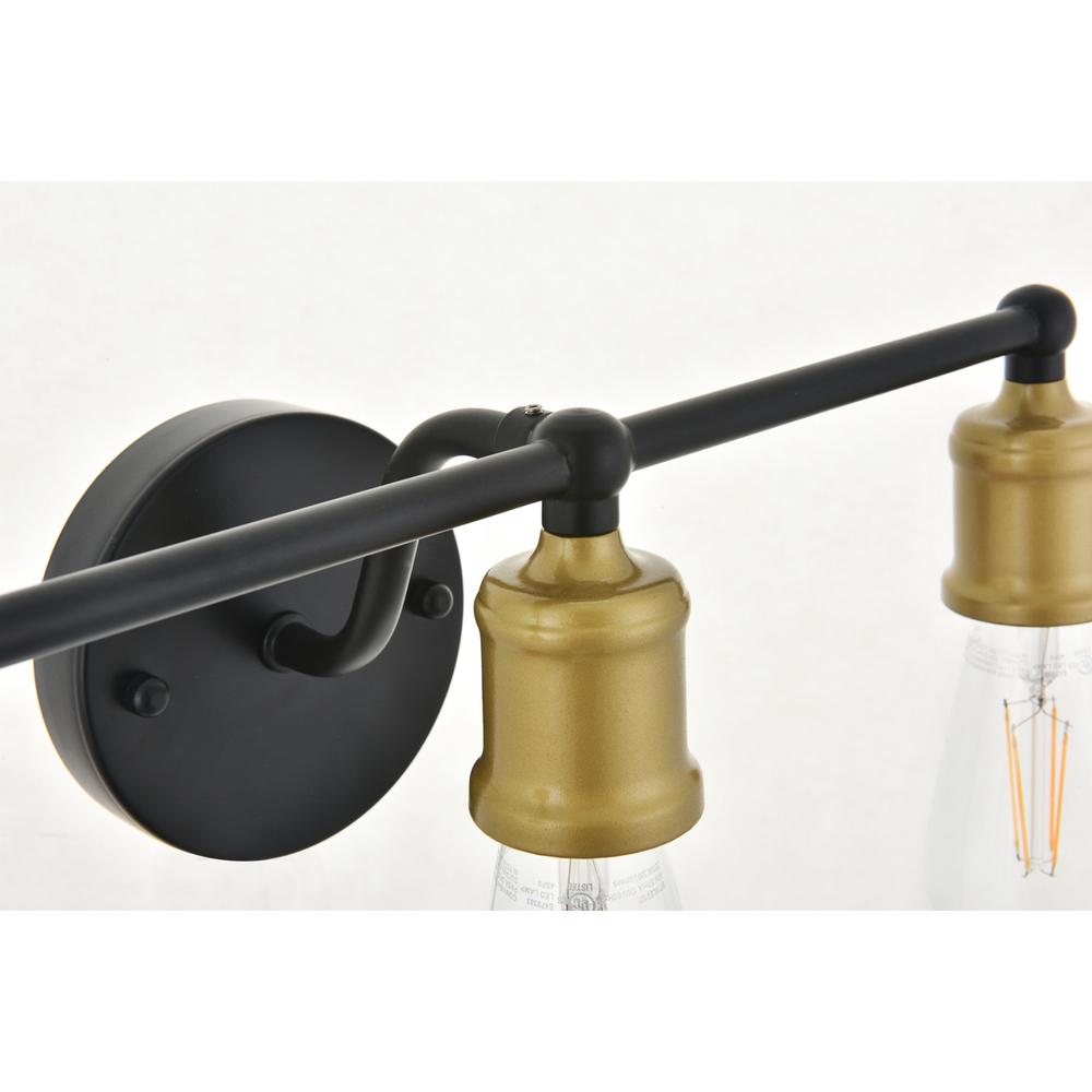 Serif 4 light brass and black Wall Sconce. Picture 9