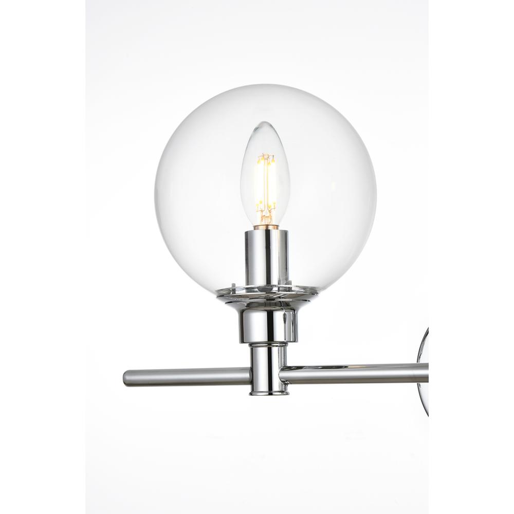 Jaelynn 4 light Chrome and Clear Bath Sconce. Picture 3