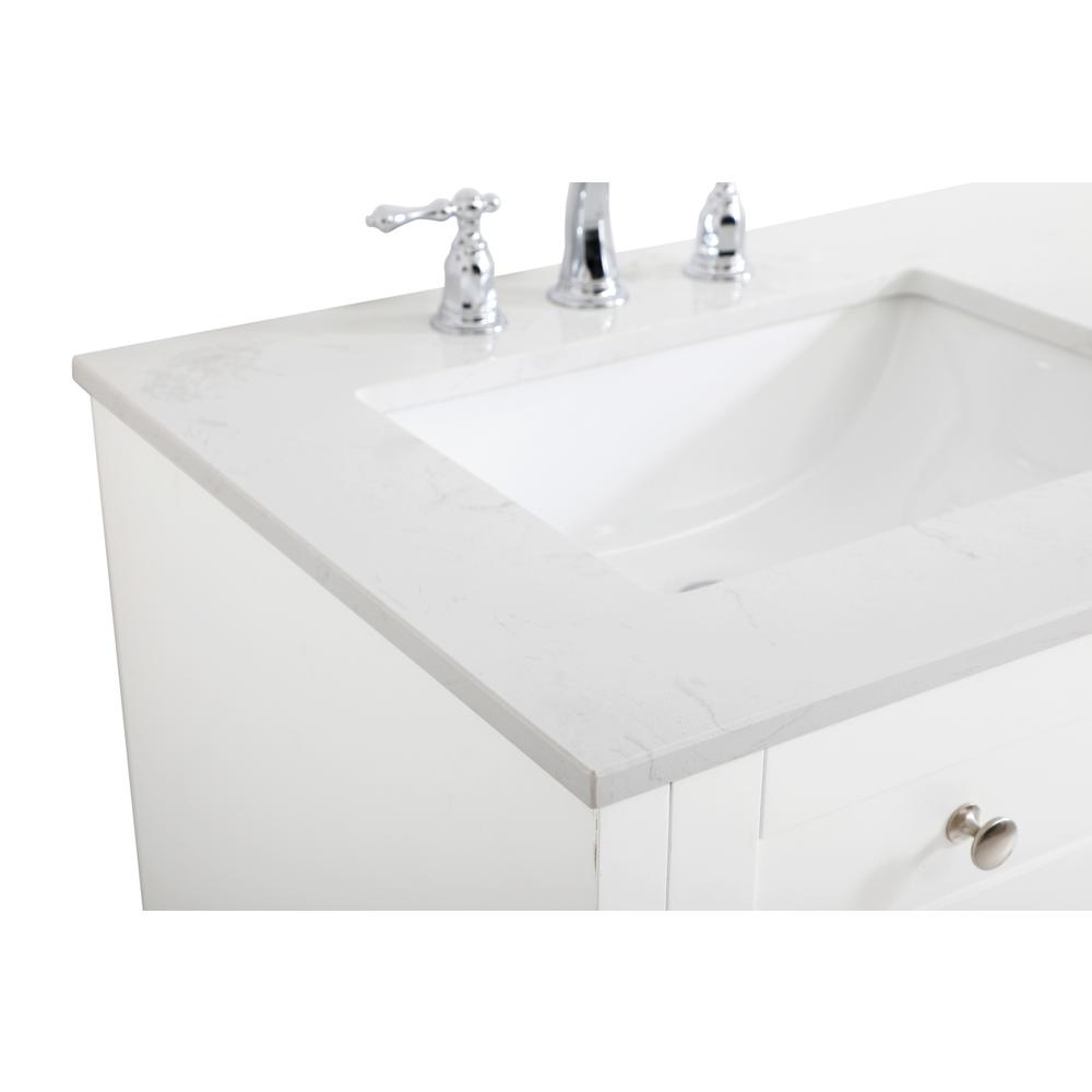 60 inch Double Bathroom Vanity in White. Picture 11