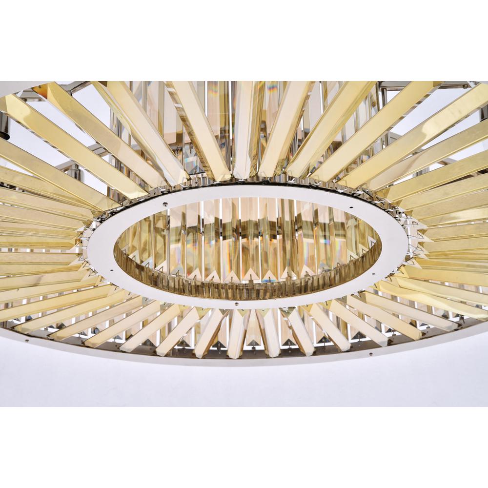 Chelsea 10 light polished nickel Chandelier Golden Teak. Picture 3