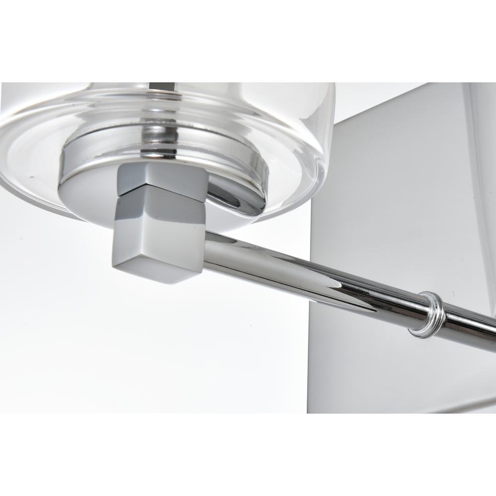 Kacey 1 light Chrome and Clear Bath Sconce. Picture 6