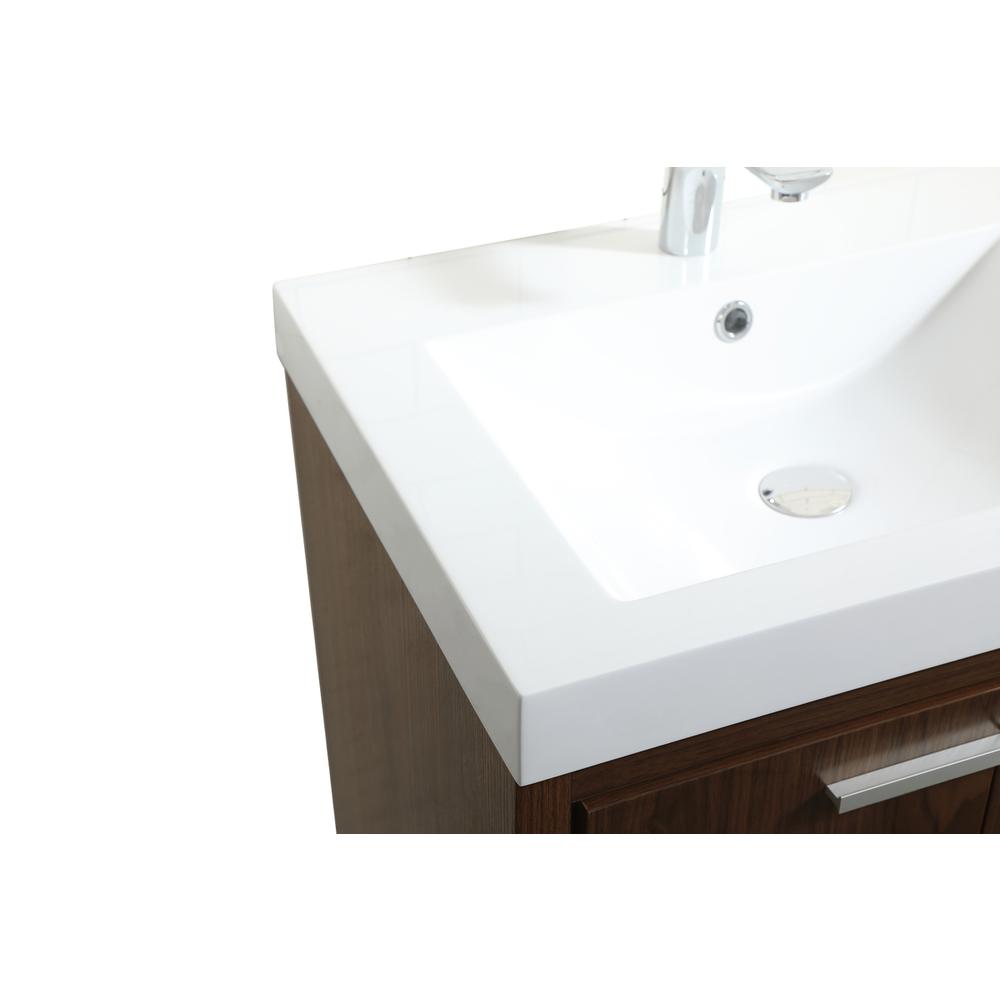 24 inch Single bathroom vanity in Walnut. Picture 11