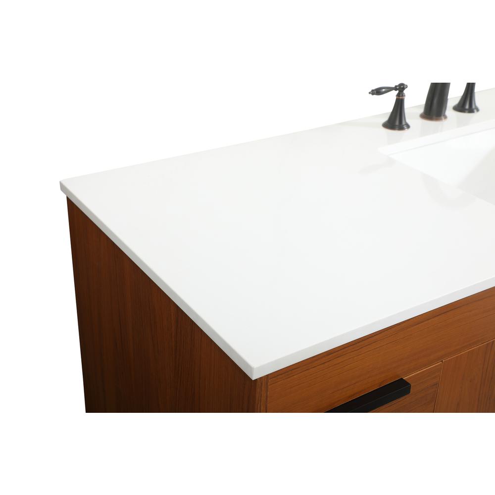 60 inch Single bathroom vanity in teak. Picture 11