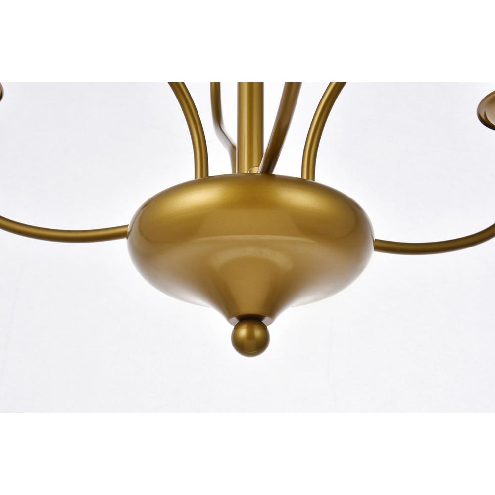 Westley 6 lights pendant in brass. Picture 3