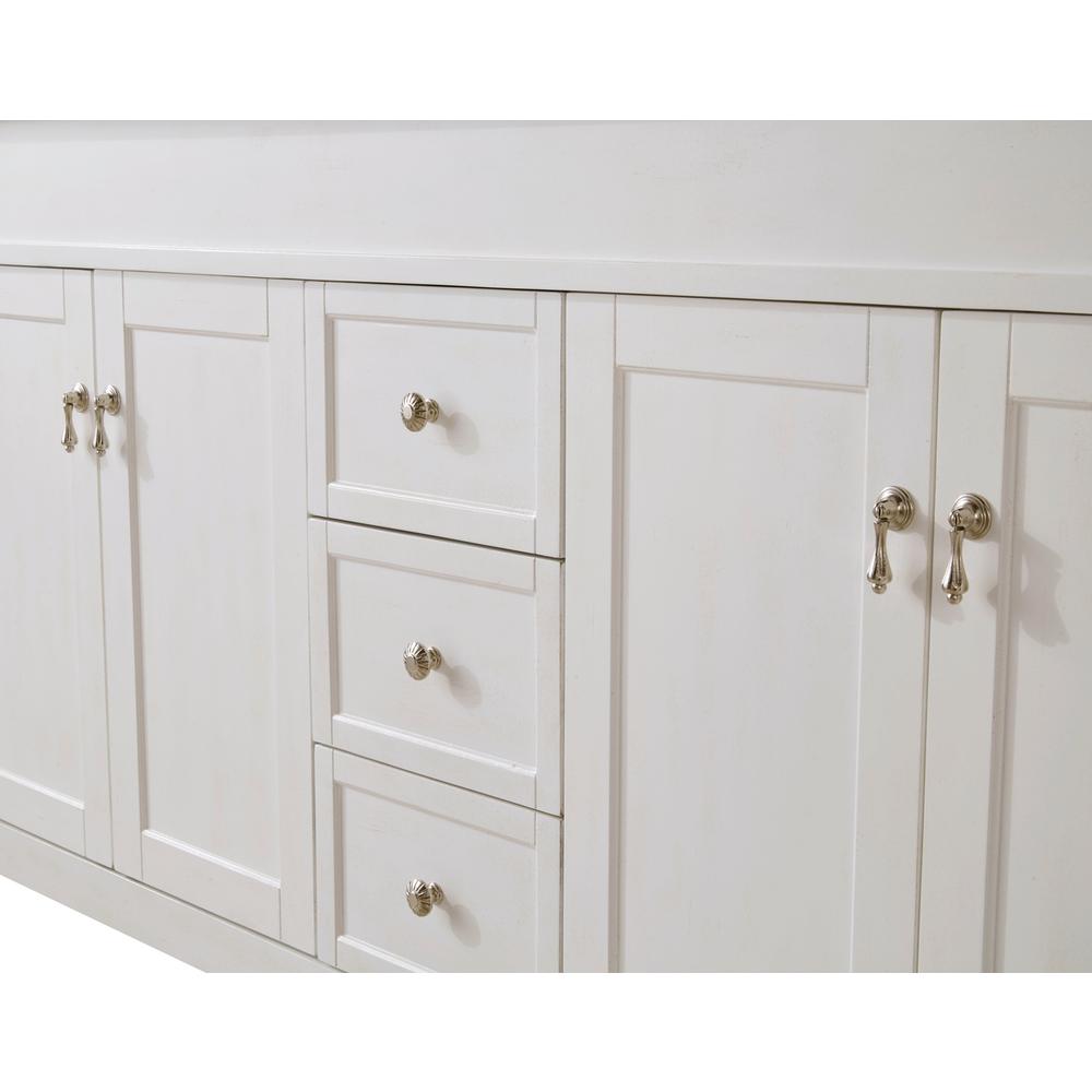 60 inch Single Bathroom vanity in Antique White. Picture 5