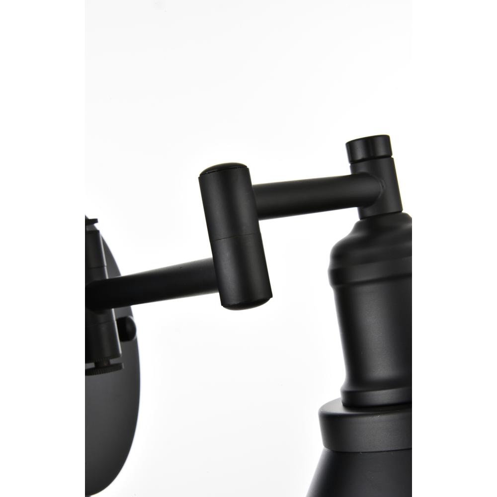 Jair 1 light Black swing arm plug in wall sconce. Picture 4