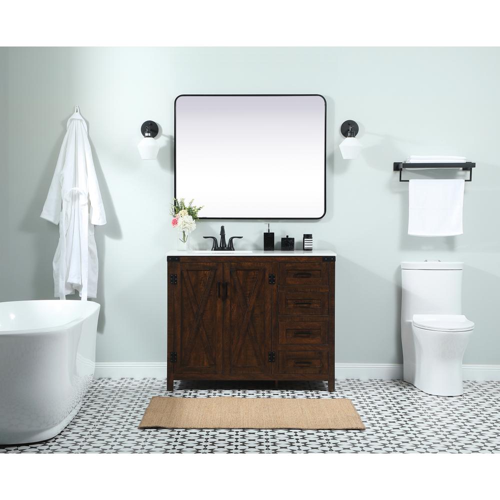 42 inch Single bathroom vanity in expresso. Picture 4