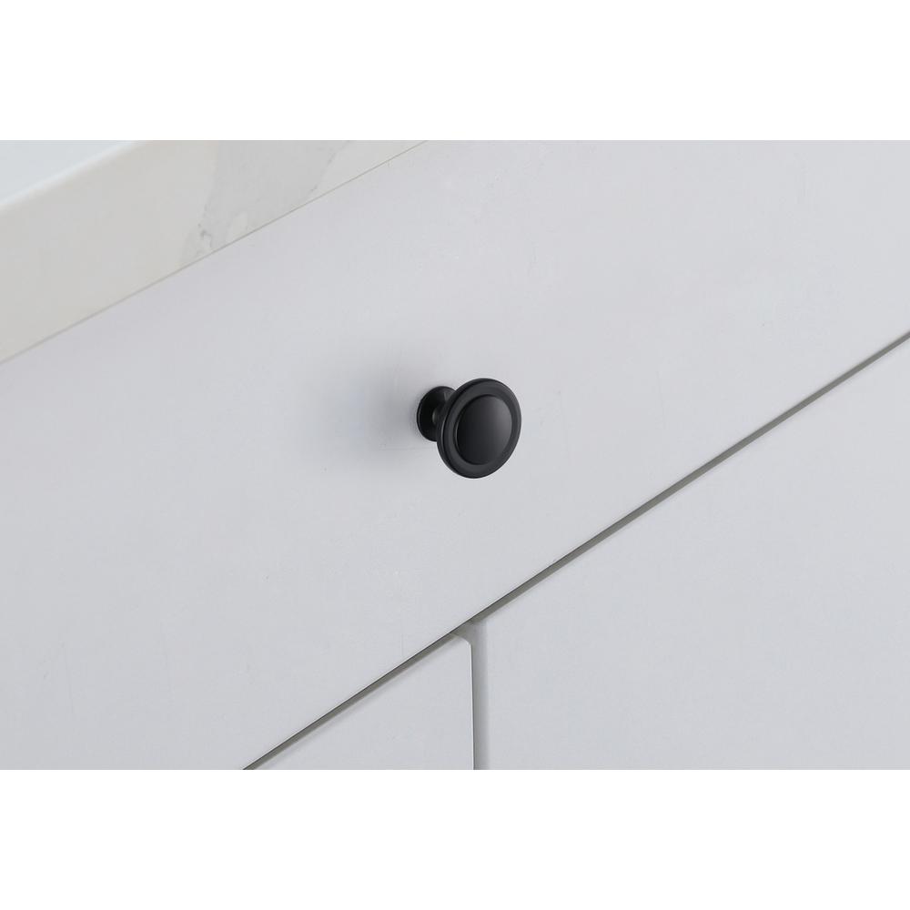 Logyn 1.3" Diameter Matte Black Mushroom Knob Multipack (Set of 10). Picture 2