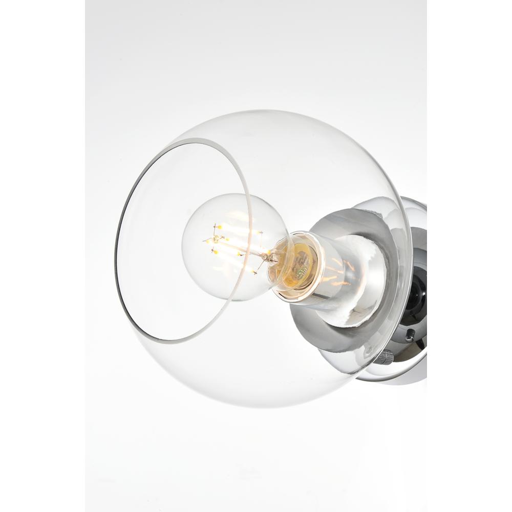 Rogelio 1 light Chrome and Clear Bath Sconce. Picture 3