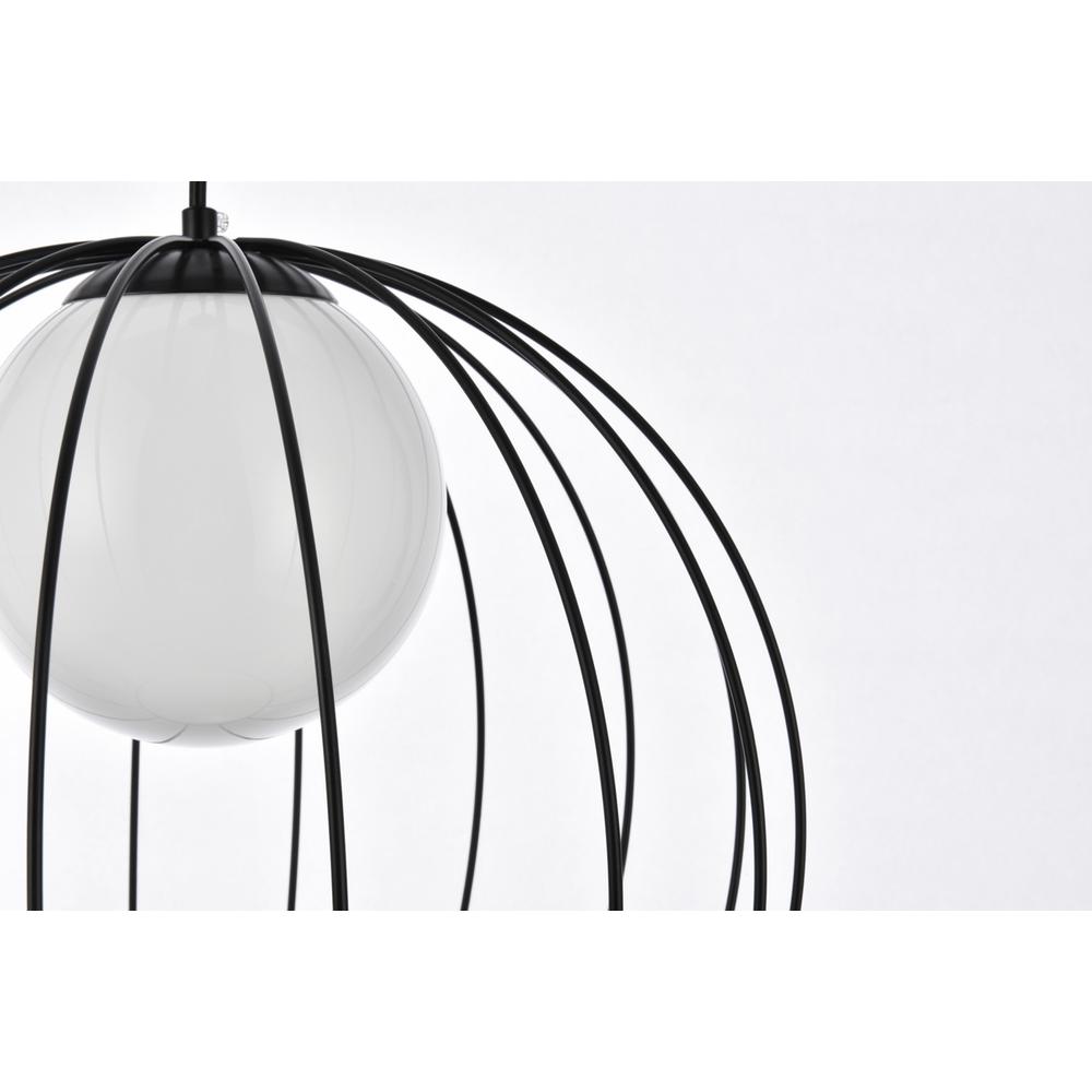 Wetzel 1 light black pendant. Picture 5