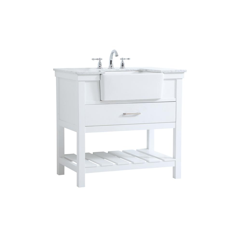 36 inch Single bathroom vanity in white. Picture 7