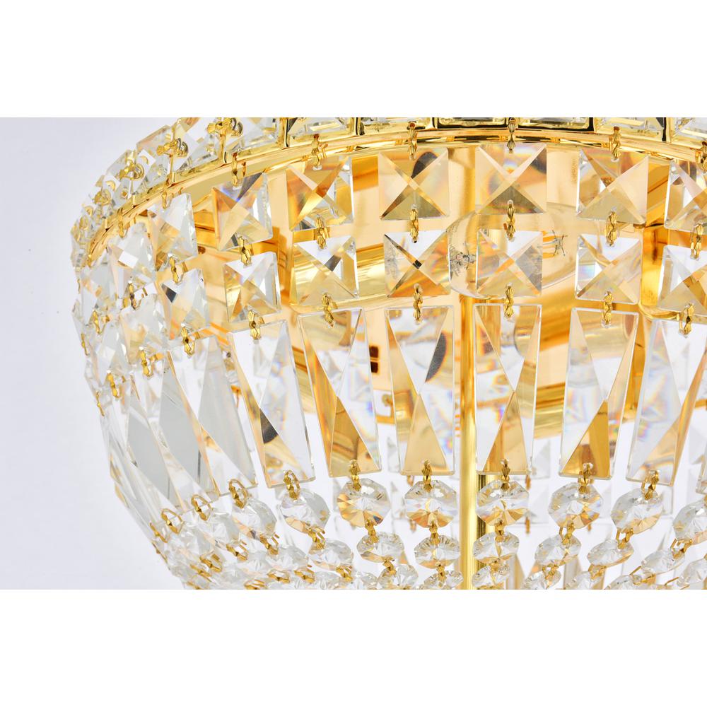 Tranquil 4 light Gold Flush Mount Clear Royal Cut Crystal. Picture 5