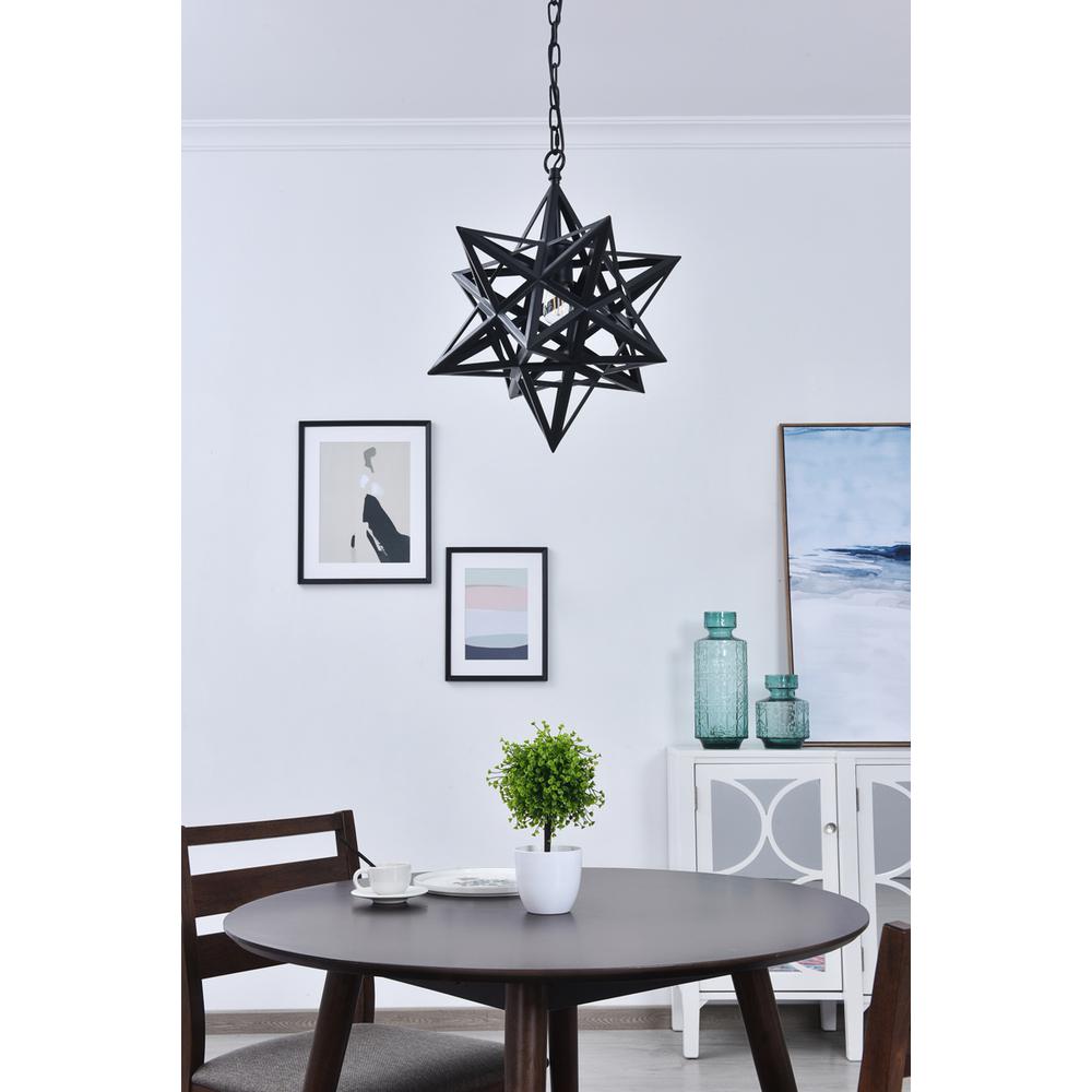 Nocturne 1 light black Pendant. Picture 12